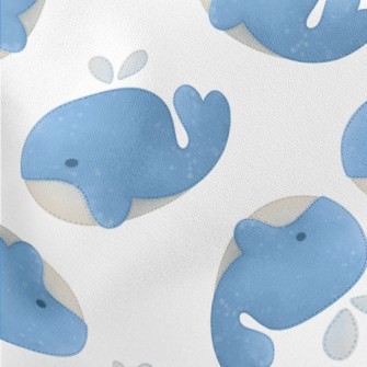 Cute Watercolor Whale Stretch Ponte