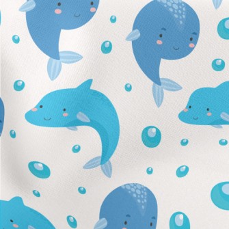 Cute Blue Whale Stretch Ponte