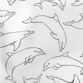 Hand Drawn Black And White Dol Stretch Ponte