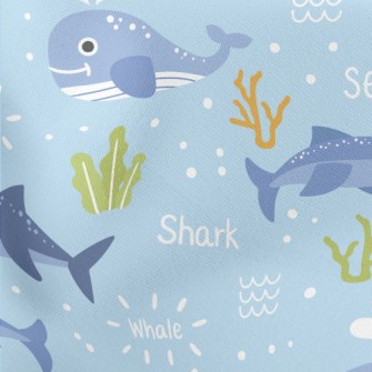 Cartoon Whale And Shark Stretch Ponte