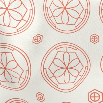 Hand Drawn Korean Pattern Stretch Ponte