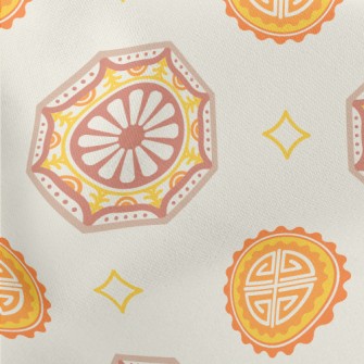 Traditional Asian Pattern Stretch Ponte
