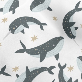 Starry Sky Pattern Whale Micro Fleece