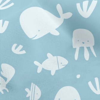 Smiley Underwater Creature Micro Fleece