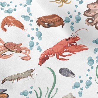 Realistic Underwater Animals Micro Fleece