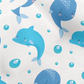 Cute Blue Whale Micro Fleece