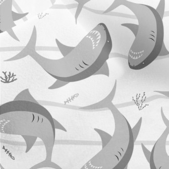 Dangerous Cartoon Shark Micro Fleece