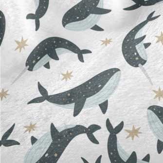 Starry Sky Pattern Whale Minky