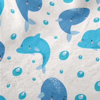 Cute Blue Whale Minky