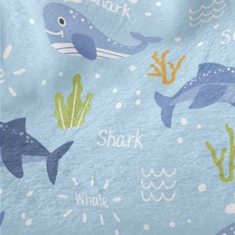 Cartoon Whale And Shark Minky