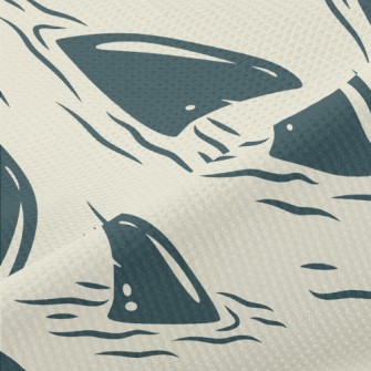 Cartoon Shark Fin Piqué