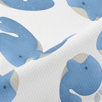 Cute Watercolor Whale Piqué