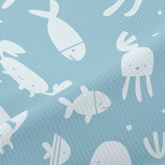 Smiley Underwater Creature Piqué