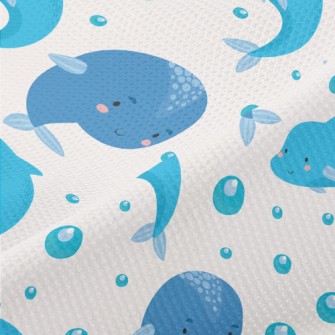 Cute Blue Whale Piqué