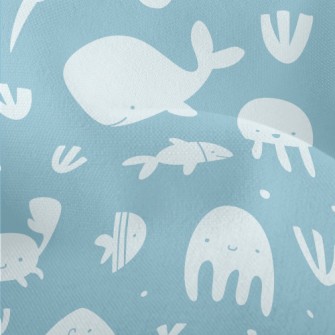 Smiley Underwater Creature Lightweight Performance Linen