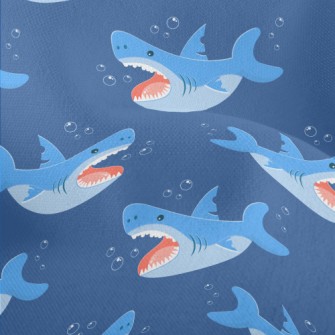 Fierce Cartoon Shark Lightweight Performance Linen