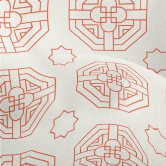 Korean Geometric Pattern Lightweight Performance Linen