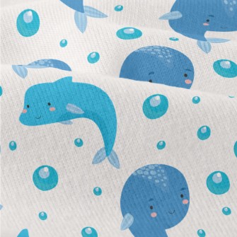 Cute Blue Whale Modern Jersey
