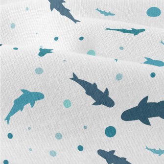Blue Shark Silhouette Modern Jersey