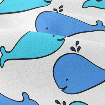 Hand Drawn Spouting Whale Modern Jersey