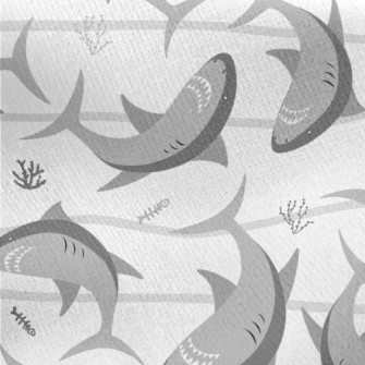 Dangerous Cartoon Shark Jersey Backed Fleece