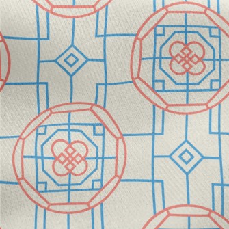 Korean Window Pattern Jersey Backed Fleece