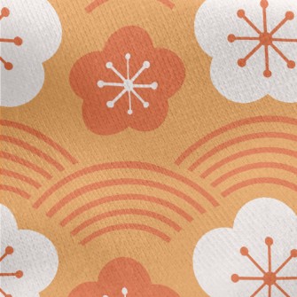 Japanese Traditional Cherry Bl Jersey Backed Fleece