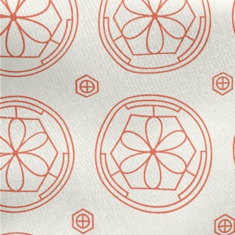 Hand Drawn Korean Pattern Jersey Backed Fleece