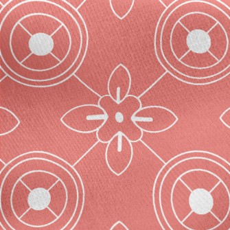 Modern Geometric Pattern Jersey Backed Fleece