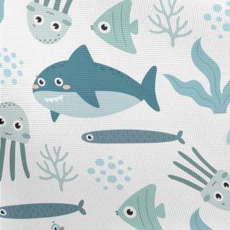 Big Eyed Underwater Animals Pongee