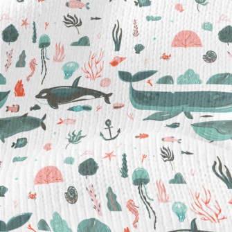 Hand Drawn Beautiful Ocean Stretch Jersey