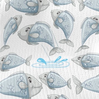 Cartoon Lively Fish Stretch Jersey