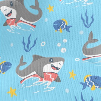 Cute Surfing Shark Stretch Jersey