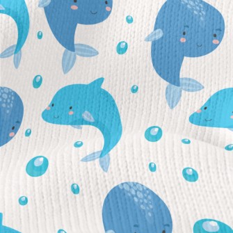 Cute Blue Whale Stretch Jersey