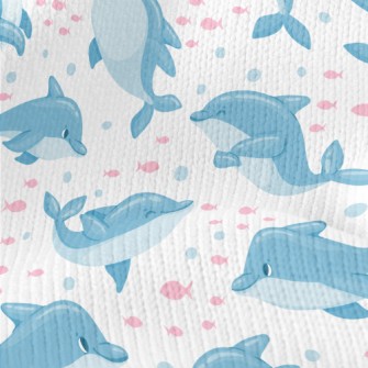 Happy Cute Dolphin Stretch Jersey