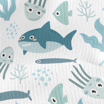 Big Eyed Underwater Animals Stretch Jersey