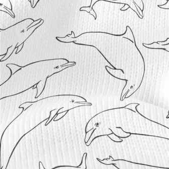 Hand Drawn Black And White Dol Stretch Jersey