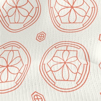 Hand Drawn Korean Pattern Stretch Jersey