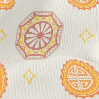 Traditional Asian Pattern Stretch Jersey