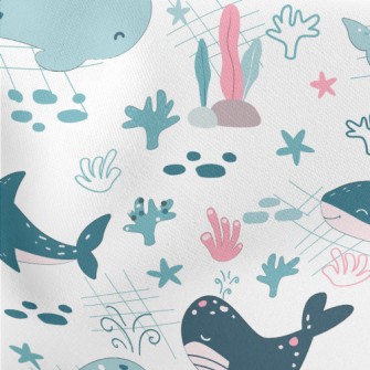 Funny Underwater World Lightweight Cotton Poplin