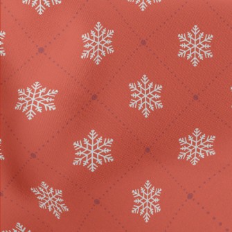 Winter Snowflakes Lightweight Cotton Poplin