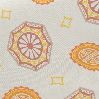 Traditional Asian Pattern Midweight Cotton Poplin