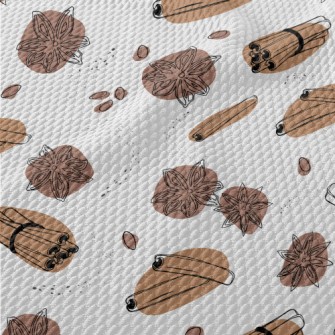Cinnamon And Anise Graphics Birdseye Piqué