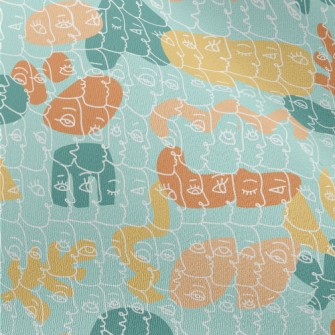 Color Line Side Face Chiffon