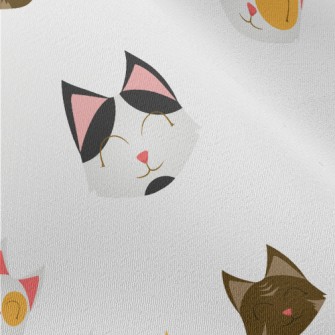 Smiling Happy Cat Head Chiffon