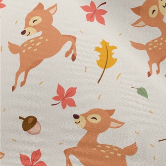 Happy Jumping Forest Deer Chiffon
