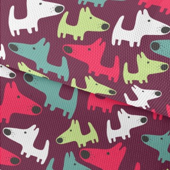 Color Block Cartoon Puppy Waterproof Oxford