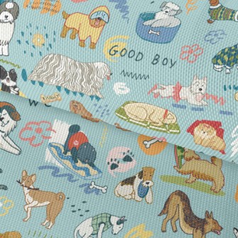 Cute Dogs Of Different Breeds Waterproof Oxford