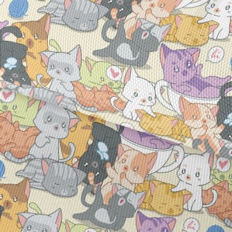 Cute Playing Cats Waterproof Oxford