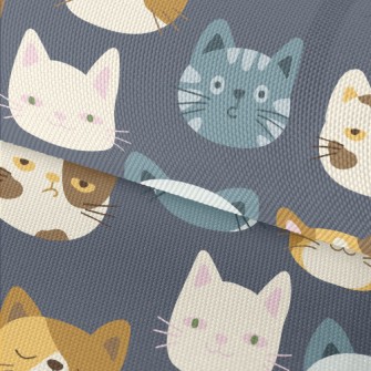 Cute Cats With Different Expre Waterproof Oxford